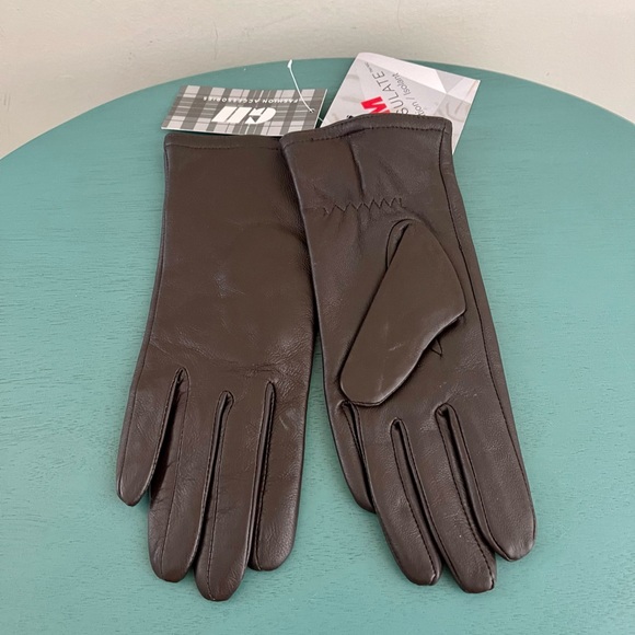New real leather brown gloves size S - Picture 2 of 9